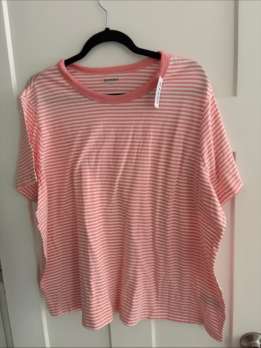 Pink striped tee